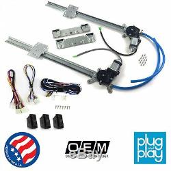 Ford Mustang 1964 1993 Power Window Regulator Kit with 3 LED Switches shelby v8