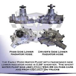 Ford Water Pump Pulley 289 302 351W V-belt SBF 2 Groove V-belt Billet Aluminum