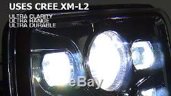 GENSSI 4x6 LED Projector Headlight Sealed Beam Headlamp HID Xenon Replacement 1x