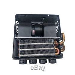 Grey 12V Car Compact Heater 12Pcs Pure Copper TubeSpeed Switch with Brackets Kit