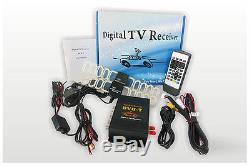 HD DVB-T MPEG4 TV Receiver Box Tuner 4Way Dual Antenna Car Mobile Digital TV Box