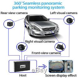 HD Front+Rear+Side View Car Parking Backup Camera Recorder DVR Vibration Alarm