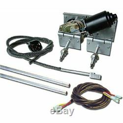 Heavy Duty Power Windshield Wiper Kit with Switch and Harness Cowl Mount GM Cars