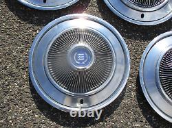 Lot of 5 1972 to 1976 Ford LTD Galaxie 15 inch deluxe hubcaps wheels covers
