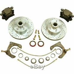 Mustang II 2 Front 11 Drilled Rotor Upgrade Disc Brake Kit For No Spindles