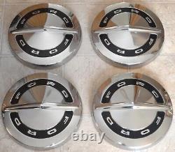 NOS 1964 Ford Galaxie Dog Dish Hubcaps 10.5 Wheel Rim Covers, Original 427 Set