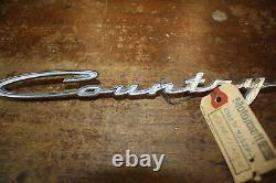 NOS OEM Ford 1963 Galaxie Country Squire Station Wagon Emblem Ornaments Script