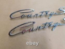 OEM Ford 1962 Galaxie Country Squire Station Wagon Emblems Ornaments Scripts
