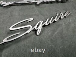 OEM Ford 1966 Country Squire Wagon Rear Panel Script Emblem Pair Nice
