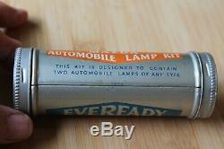 Original 1920 s- 1930s Eveready Vintage Auto lamp Bulb tin box nos ge Ford gm c