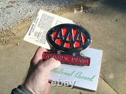 Original 1950s AAA auto vintage scta GM Ford Chevy license plate topper nos gmc