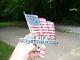 Original 1950s Rare Accessory Vintage License Plate Topper Us Flag Gm Ford Chevy