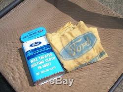 Original 60s Ford motor co. Automobile Cloth tin can box promo accessory vintage