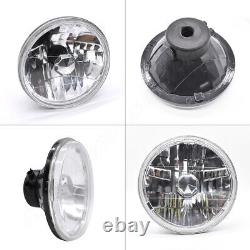 Pair 7 Round LED Headlights DRL Projector Fit For Ford Bronco 1966-1977