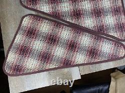 Pair of Vintage NOS Red Plaid Upholstery Door Protector Accessory Hot Rod Rat