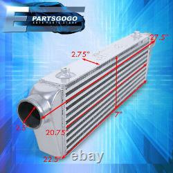 Polished Universal Intercooler For Turbocharger / Supercharger (27.5x7x2.5)