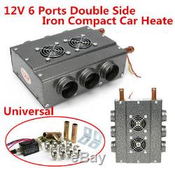 Portable Car 6 Ports Double Side Iron Compact Heater Heat Fan withSpeed Switch Set