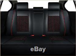 Premium All Season Car Seat Covers Front&Rear PU Leather 5-seat Viscose Cushion