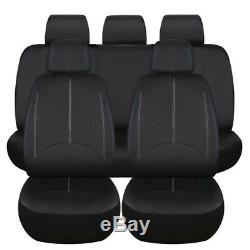 Quality PU Leather Auto Car Seat Cover SUV Seat Cushion Front/Rear Full Set 9PCS