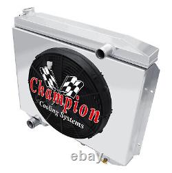 RC Champion 3 Row Radiator, 16 Fan, Shroud for 1957-1959 Ford Country Squire V8