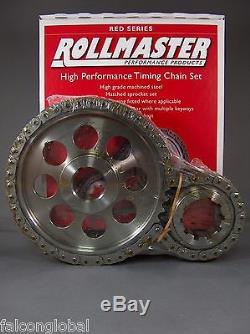 ROLLMASTER Ford Y-Block 292 312 BILLET Double Roller Timing IWIS Chain Set 9-key