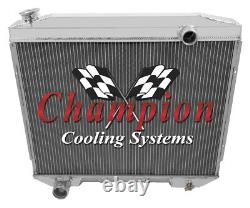 RR Champion 2 Row Radiator, 16 Fan, Shroud-1957-1959 Ford Country Squire V8 Eng