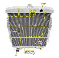 RS 3 Row Radiator, 16 Fan, Shroud-54-56 Ford Country Squire Police Interceptor