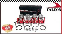 SPEED PRO Ford 289 302 5.0 V8 Flat Top 4VR Hyper Pistons MOLY Rings 9.01 +. 030