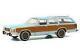 Secondhand Minicar 1/18 1980 Ford Ltd Country Squire Light Blue Brown Terminator