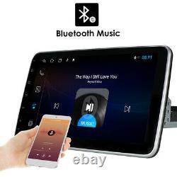 Single 1Din Android 10.0 Stereo 10.1 360° Rotation Screen MP5 Player WIFI GPS