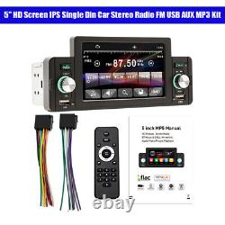 Single Din 5 HD Screen IPS Car Stereo Radio FM AUX TF MP3 MP5 Player Bluetooth