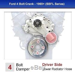 Small Block Ford 289 302 351W Serpentine Pulley System SBF Air Conditioning Kit