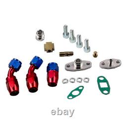 T04e T3/t4 A/r. 57 73 Trim 400+hp Stage III Turbo Charger+oil Feed+drain Line Kit