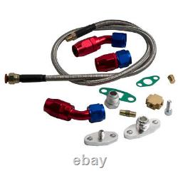 T04e T3/t4 A/r. 57 73 Trim 400+hp Stage III Turbo Charger+oil Feed+drain Line Kit