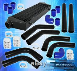 Turbo Front Mount Intercooler + Beaded Flared Piping Kit + Couplers + T-Bolt Kit