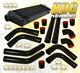 Turbo Intercooler Kit Combo 2.5 Black Piping + Fmic + Couplers Black +clamps