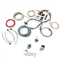 UNIVERSAL Extra long Wires 21 Circuit Wiring Harness For CHEVY Mopar FORD Hotrod