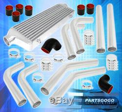Universal 2.5 Polished Aluminum Intercooler Piping Kit Coupler Tbolt Clamps