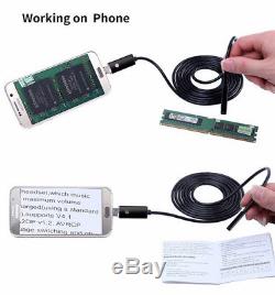 Universal 2-in-1 8mm 10M Vehicles Endoscope LED USB Inspection Camera Waterproof
