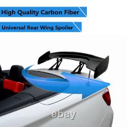 Universal 57'' ABS Real Carbon Fiber Car Racing 3D GT Rear Trunk Spoiler Wing