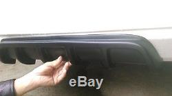 Universal Matte Black ABS Rear Curved Addon Bumper Lip Diffuser 6Fin For Car SUV