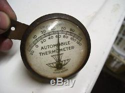 Vintage 40s Automobile interior thermometer gauge gm ford chevy rat rod pontiac