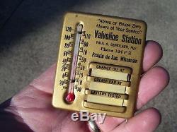 Vintage 50s nos Valvoline oil service visor thermometer gm ford chevy rat rod