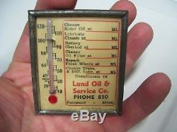 Vintage 50s thermometer visor service oil part GM ford chevy bomba rat rod dodge