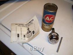 Vintage 60s Chrome tool Tachometer delco auto accessory gm street hot rod parts