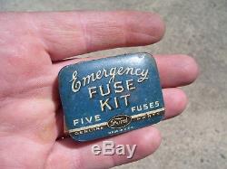 Vintage Ford fuse kit antique tin box can tool kit automobile part original rare