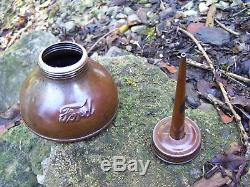 Vintage Ford script early 1900s antique tool kit Oil can auto promo oiler part