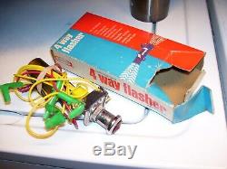 Vintage Yankee Hazard flasher auto emergency switch chrome street rat rod gm amc