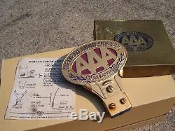 Vintage nos 50s AAA award auto emblem plate badge gm ford chevy rat rod pontiac