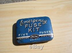 Vintage nos 50s Ford fuse kit tin box can tool automobile part original edsel